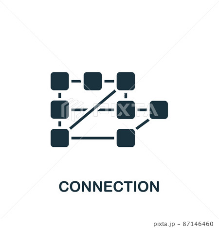 Connection icon. Monochrome simple icon for templates, web design and infographics Connection icon. Monochrome simple icon for templates, web design and infographics 87146460
