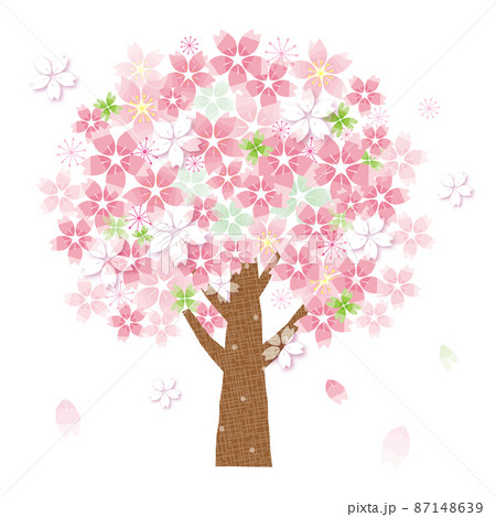 桜の木 散る花びら 春 87148639