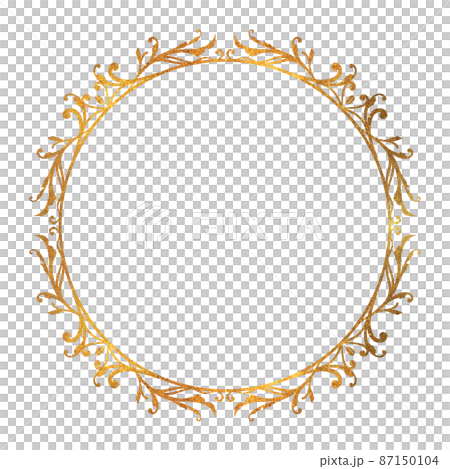 Gold classical circular frame - Stock Illustration [87150104] - PIXTA