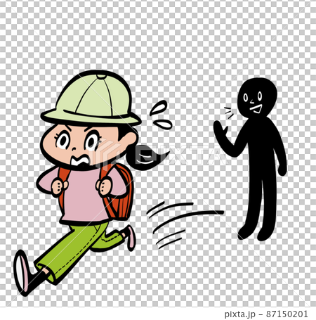 不審者から逃げる女の子 87150201