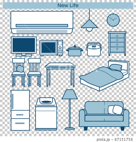 New life furniture home appliances set blue 87151758