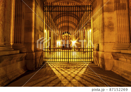 The Louvre Palace (by night), Paris, France. The Louvre is the biggest Museum in Paris displayed over 60,000 square meters of exhibition space The Louvre Palace (by night), Paris, France. The Louvre is the biggest Museum in Paris displayed over 60,000 square meters of exhibition space 87152269