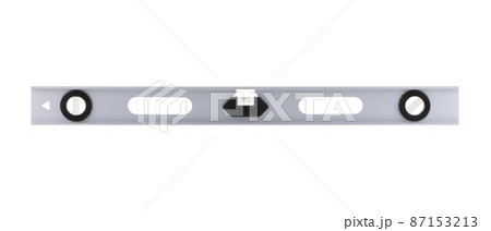 side view of an aluminium spirit level isolated with clipping path side view of an aluminium spirit level isolated with clipping path 87153213
