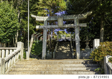 高岡神社　鳥居　岡山県里庄町 87154901