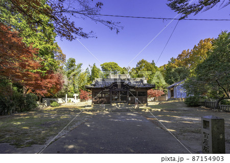 高岡神社　拝殿　岡山県里庄町 87154903