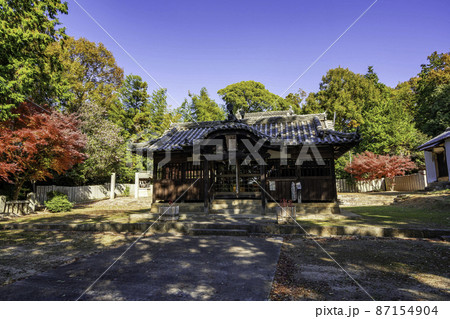 高岡神社　拝殿　岡山県里庄町 87154904