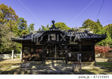 高岡神社　拝殿　岡山県里庄町 87154905