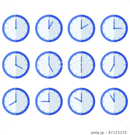掛け時計のアイコンのセット 87155370