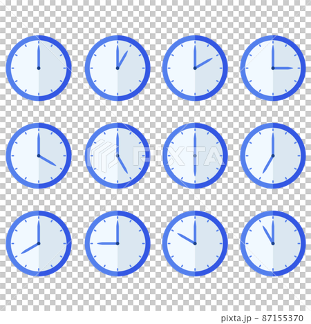 掛け時計のアイコンのセット 87155370