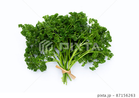 Fresh parsley on white background. 87156263