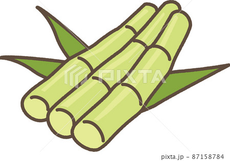 サトウキビ　かわいいイラスト 87158784