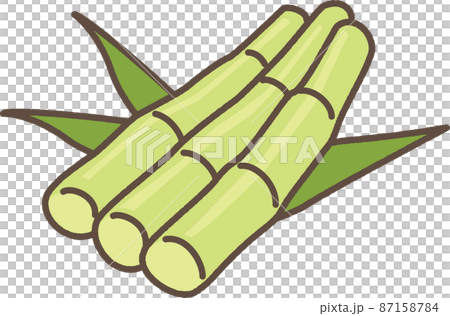 Sugar cane cute illustration Sugar cane cute illustration 87158784