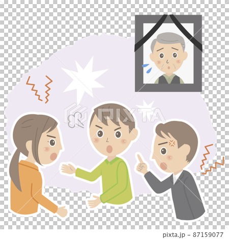 人們在死者面前爭吵 87159077