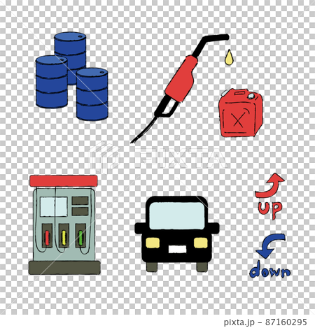 ガソリン燃料エネルギーのイラスト 87160295