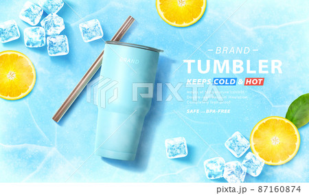 Blue tumbler banner ad 87160874