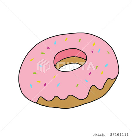 Pink chocolate donuts - Stock Illustration [87161111] - PIXTA