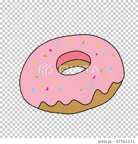 Pink chocolate donuts - Stock Illustration [87161111] - PIXTA