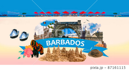 Bridgetown, Barbados. Barbados is a beautiful Catibbean country with unique British-Caribbean architecture. 87161115