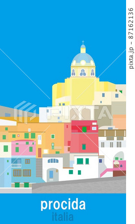 プロチダ　procida　イタリア　italia　トラベルポスター 87162136