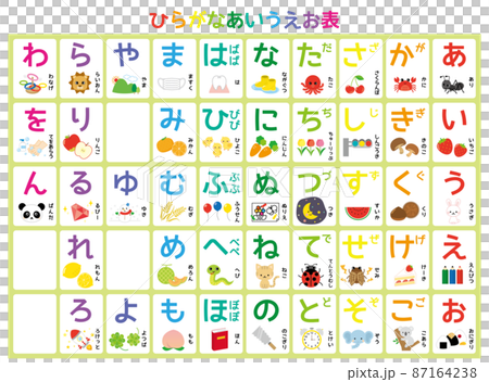 ひらがなあいうえお表 87164238
