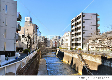 高田橋／神田川より上流方向を望む(東京都豊島区)【2022.2】 87164277