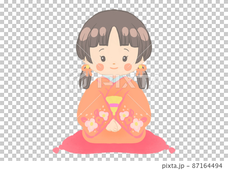 着物の女の子 87164494