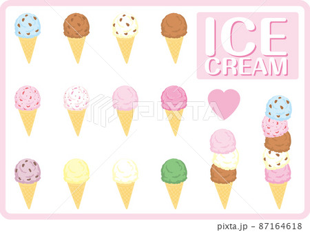 アイスクリームのイラスト素材 [87164618] - Pixta