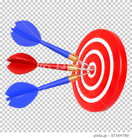 Target and darts. achievement concept. 3d render illustration. 87164790
