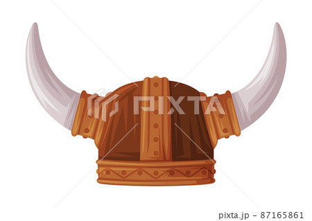 Viking Helmet with Horns as Finland Symbol and Attribute Vector Illustration Viking Helmet with Horns as Finland Symbol and Attribute Vector Illustration 87165861