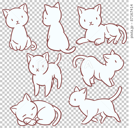 White cat set 87167414