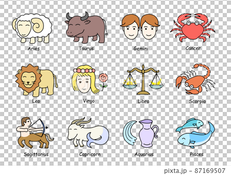 12星座 かわいいイラスト 英語 12星座 かわいいイラスト 英語 87169507