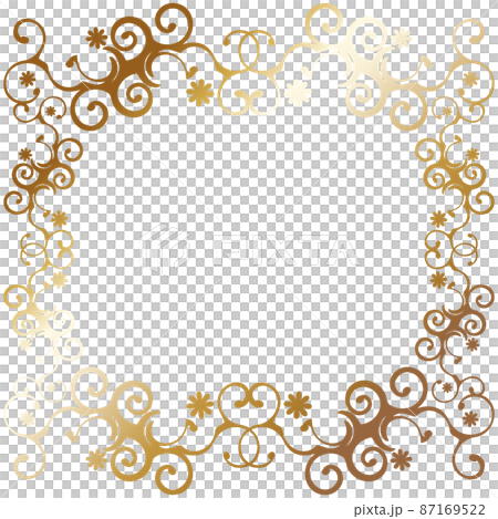 豪華裝飾框架方形金花 87169522