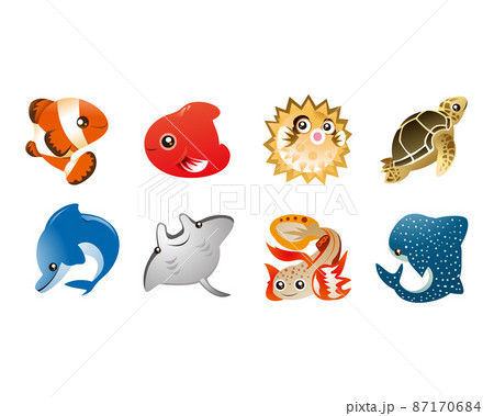 海のお魚アイコン 87170684