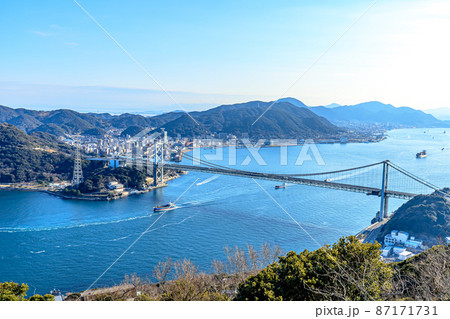 火の山公園展望台から見た景色　山口県下関市 87171731
