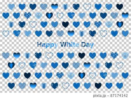 White Day White day blue heart pattern illustration White Day White day blue heart pattern illustration 87174142