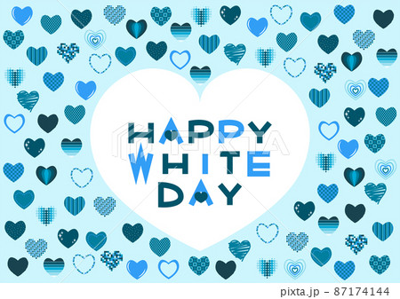 White Day ホワイトデー ハートデザイン イラスト  87174144