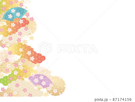 背景素材-和柄桜2022-31-5ベク 87174156