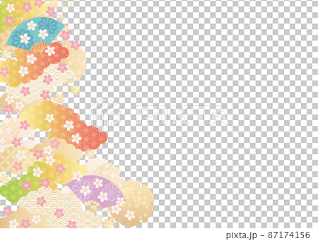 背景素材-和柄桜2022-31-5ベク 87174156