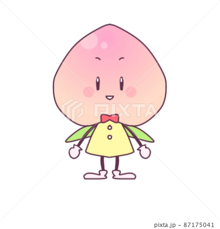 桃の妖精のキャラクターイラストのイラスト素材