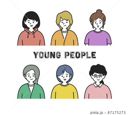 個性豊かな若者の女の子たち 個性豊かな若者の女の子たち 87175273