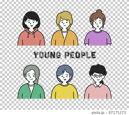 個性豊かな若者の女の子たち 個性豊かな若者の女の子たち 87175273