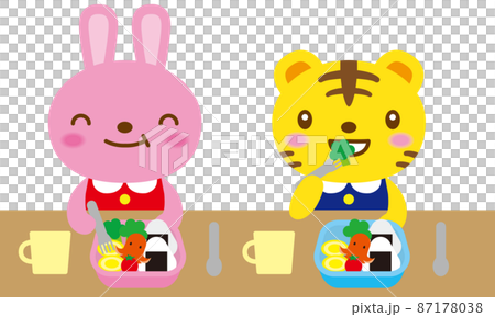 ウサギとトラ　お弁当 87178038