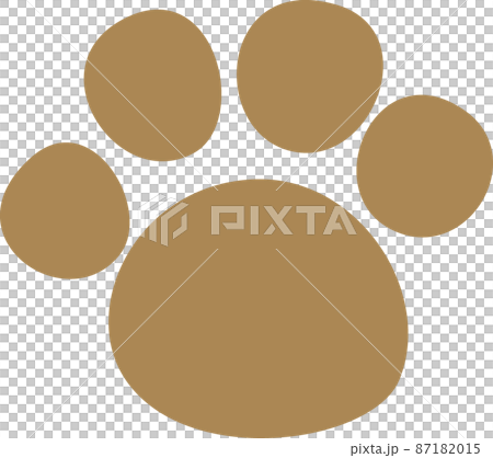 Brown animal footprints - Stock Illustration [87182015] - PIXTA