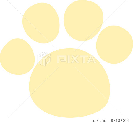 淡いベージュ色の動物の足跡 87182016