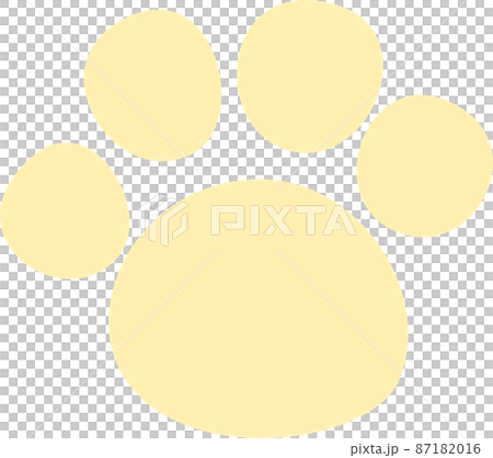 淡いベージュ色の動物の足跡 87182016