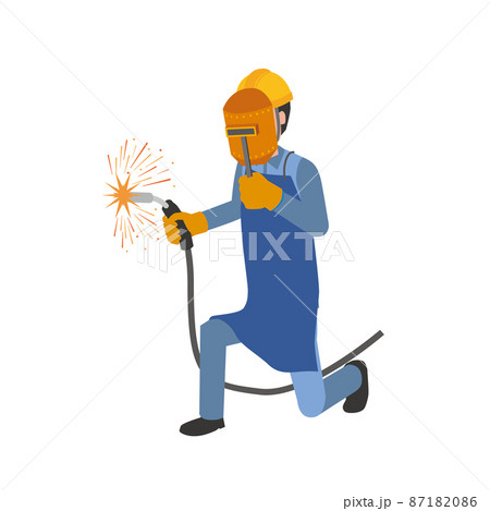 溶接作業をする作業員 87182086