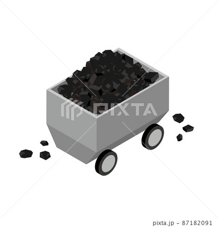 トロッコに積まれた石炭 87182091