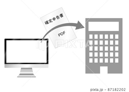 確定申告の電子申請 納税システム E Tax のイメージイラスト のイラスト素材 8712