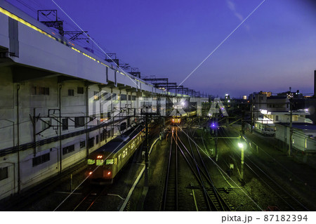 岡山駅　線路　岡山県岡山市 87182394