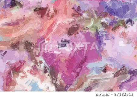 Abstract beautiful oil painting flowers 87182512